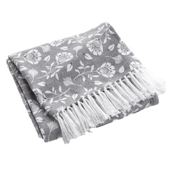 Pătură de pe canapea cu motiv floral, FLAVIE, 125 x 150 cm