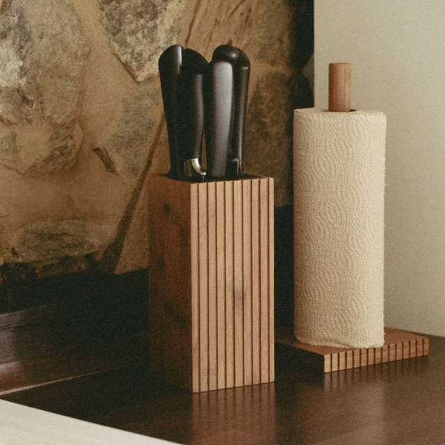 Suport pentru cutite din bambus MERA