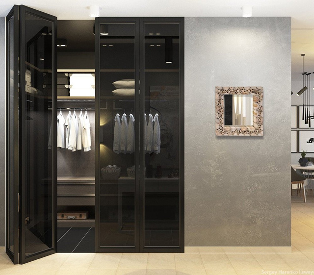 Oglindă de perete într -un cadru din lemn, oglindă pătrată de perete - TEKE WOOD, 50 x 50 cm