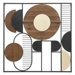 Decoratiune de perete metalica Aenor, geometrica, 70 x 70 cm