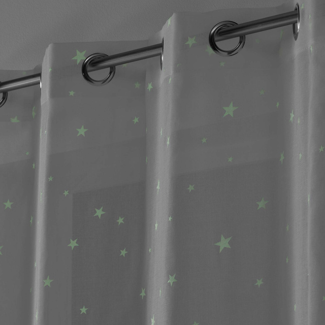 Perdea cu model pe ochiuri, stele FLUO NIGHT strălucind în întuneric