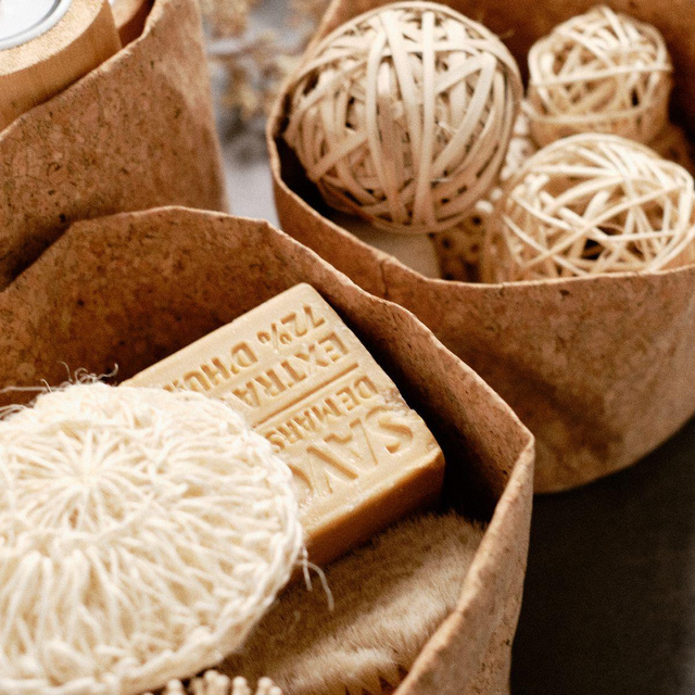 Set 3 cosuri depozitare Simplicity, din pluta