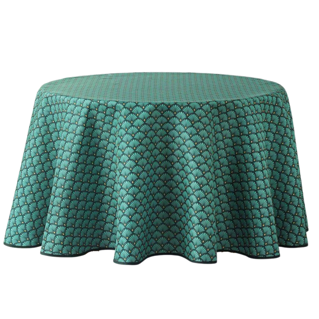 Față de masă rotundă ALIANOR din poliester, Ø 180 cm