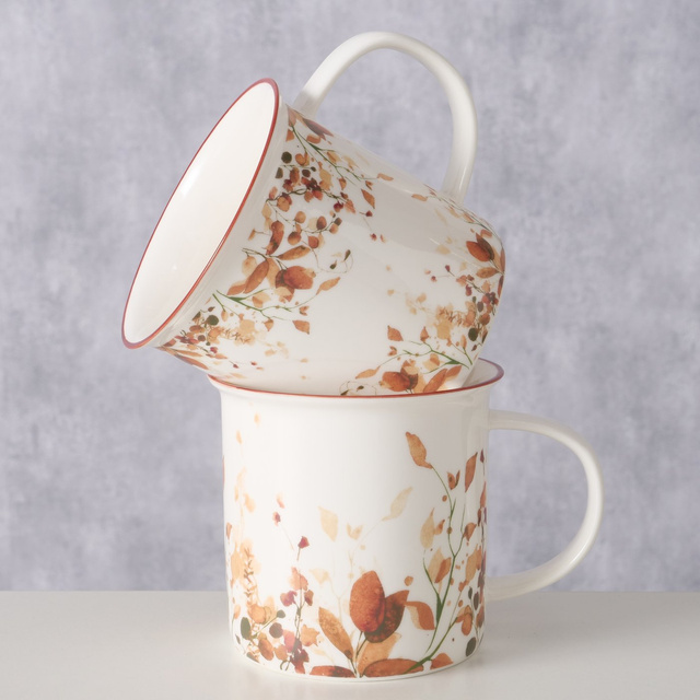 Cana din portelan, pictata manual, BERNADA, 320 ml