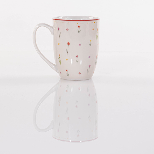 Cana de portelan model floral Blumi, 350 ml