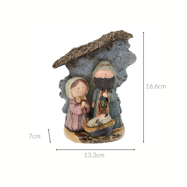 Scenă mică de Crăciun, 16 cm
