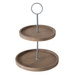 Platou decorativ din lemn Samina, doua nivele, inaltime 35 cm