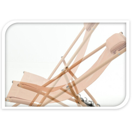 Sezlong metalic cu reglare pe inaltime si tetiera, 115 cm