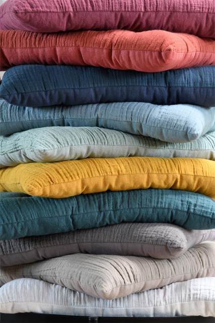 Perna pentru scaun cu legături COLINE, 100% bumbac, 38 x 38 cm