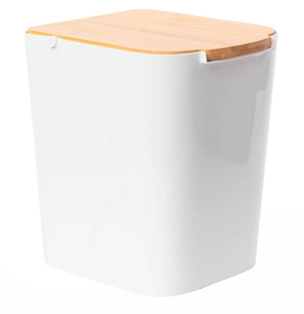 Coș de gunoi BAMBOU, Alb, 5L, Five