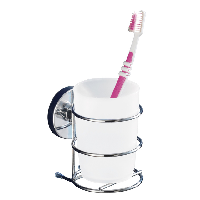 Recipient pentru periuțe de dinți MILAZZO, Vacuum-Loc - oțel cromat, WENKO