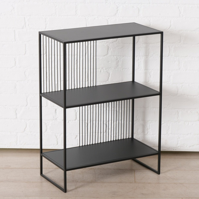 Raft metalic Cindy, negru, 75 x 28 cm