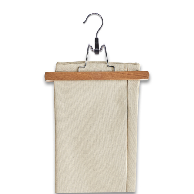 Umerase din lemn cu clema pentru pantaloni, 3 buc.