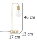 Lampă de masă KELI, metal, auriu, 46 cm