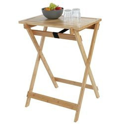 Masă de bambus pliabilă LUGO cu tablă și tavă, 3in1, WENKO