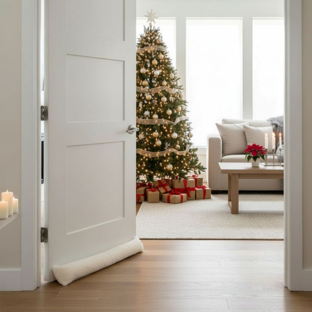 Rola pentru ușă, protecție împotriva curentului de aer, 90 cm, bej