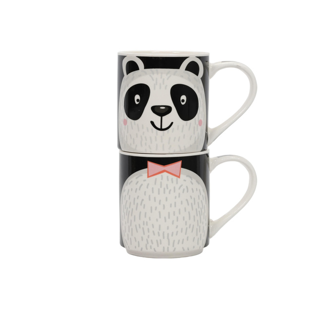 Set cadou: 2 căni din porțelan pentru copii, 2 x 265 ml