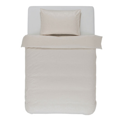 Lenjerie din satin de bumbac 155x220 + 80x80 cm, bej, Essenza