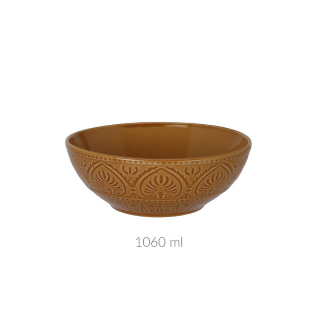 Vas din ceramică cu model canelat, 1060 ml