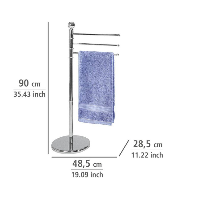 Suport pentru prosoape - 3 brațe, cromat, WENKO