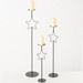 Candelabre metalice cu stea GUILA, 3 buc., înălțime 54,5 - 99,5 cm