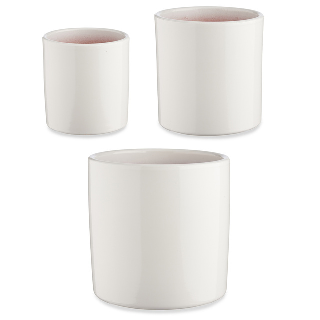 Set 3 ghivece rotunde din ceramica