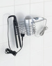 Suport pentru uscător de păr CLASIC cu suport dublu pentru prosoape, WENKO