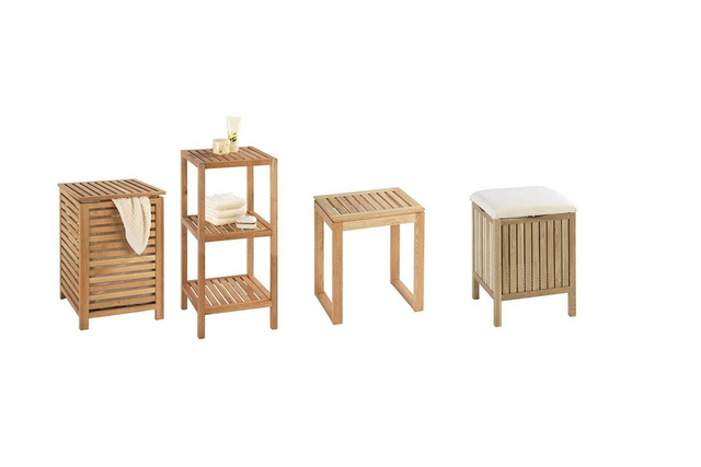 Raft de baie Norvegia, Wenko, 3 niveluri, Lemn, Maro