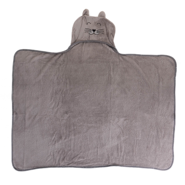 Pătură pentru copii cu glugă TIBI, 100 x 70 cm