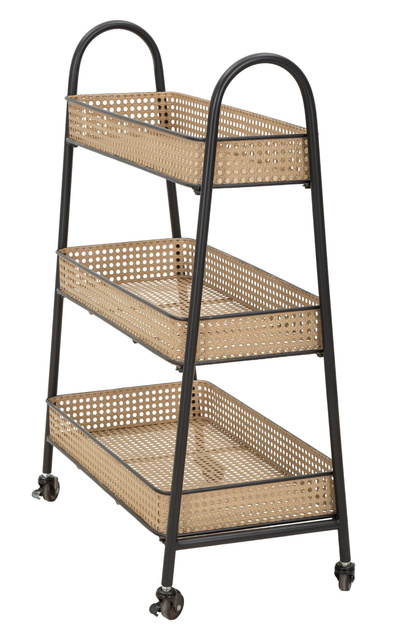 Cărucior de depozitare FUJI îngust, model de țesătură vieneză