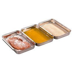 Set 3 tavi servire/preparare, Inox, 22x16x3 cm