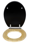 Capac WC, Bambus, Negru, WENKO