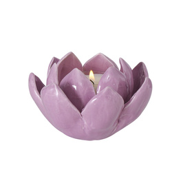 Sfeșnic din ceramică, floare, LIRIO, 8 x 10 cm