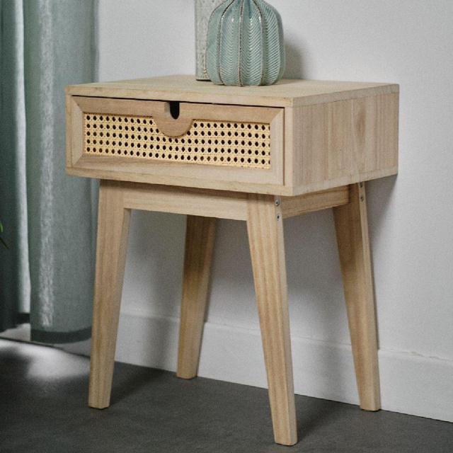 Noptiera Kali, sertar din impletitura vieneza, 45 x 32 x 54,4 cm