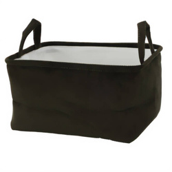 Coș de depozitare cu mânere, din poliester, 40 x 29 x 22 cm