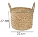 Coș decorativ cu mânere Ø 37 x 28 cm, iarbă de mare