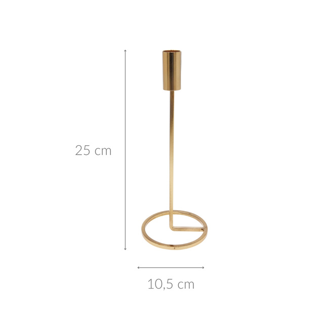 Candelabru minimalist pentru o lumânare, 25 cm