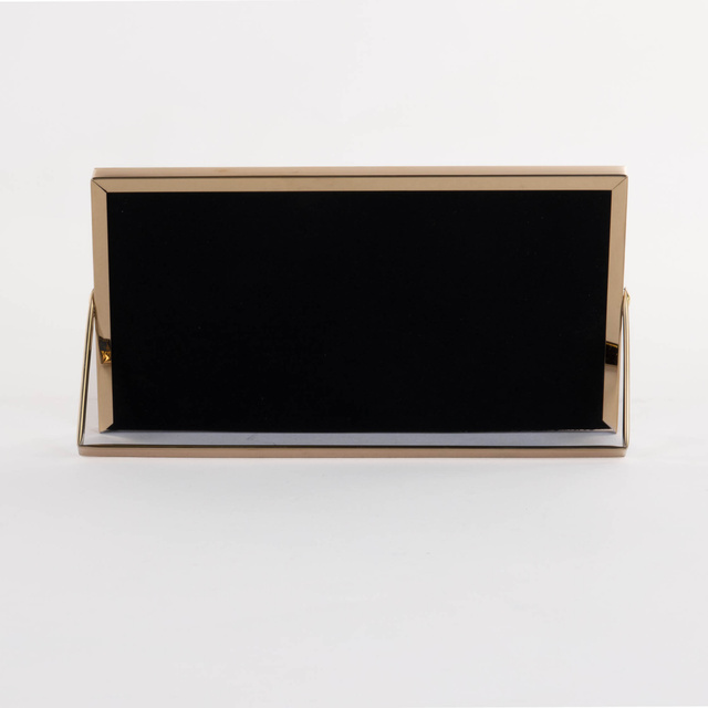 Rama metalică pentru trei fotografii, passe-partout, 22 x 12 x 1 cm