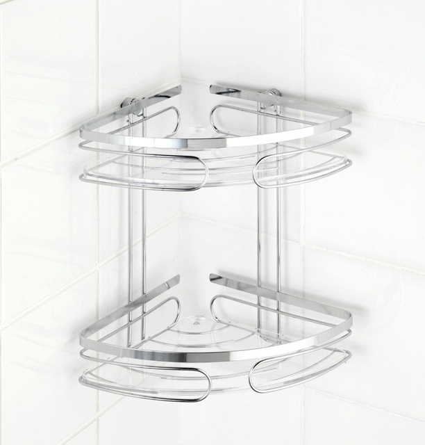 Raft de col pentru baie PREMIUM, 2 niveluri - oțel inoxidabil, WENKO