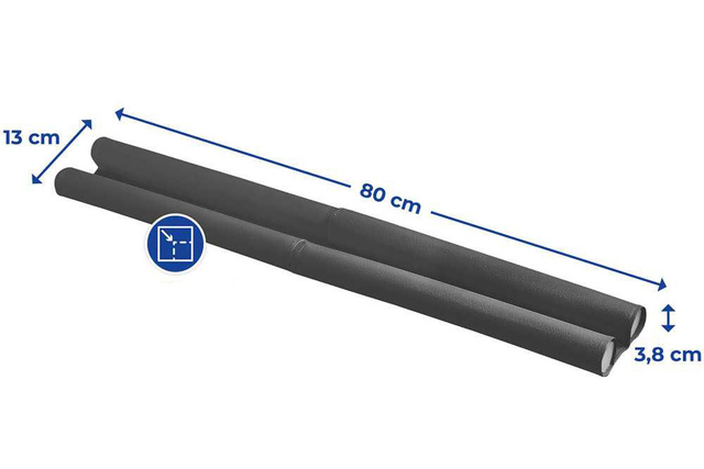 Opritor dublu pentru usa, 40 cm, negru