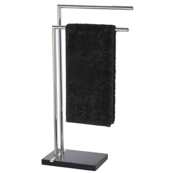 Suport pentru prosoape NOBLE - cu 2 brațe, WENKO, negru