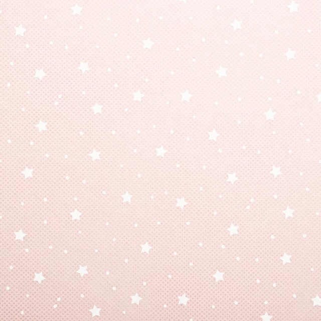 Recipient textil pentru jucării, culoare roz cu stele, Atmosphera