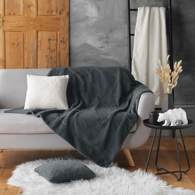 Cuvertura de pat din blana artificiala ICEBERG, 125 x 150 cm