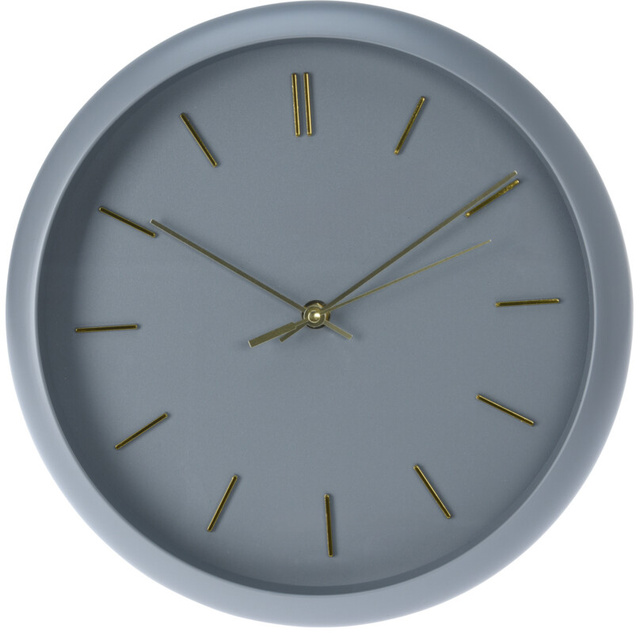 Ceas de perete modern, cu ace aurii, Ø 31 cm