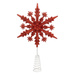 Varf pentru brad, fulg de nea cu sclipici, 22 cm