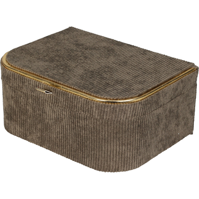 Cutie din velur cu finisaj auriu, 23 cm