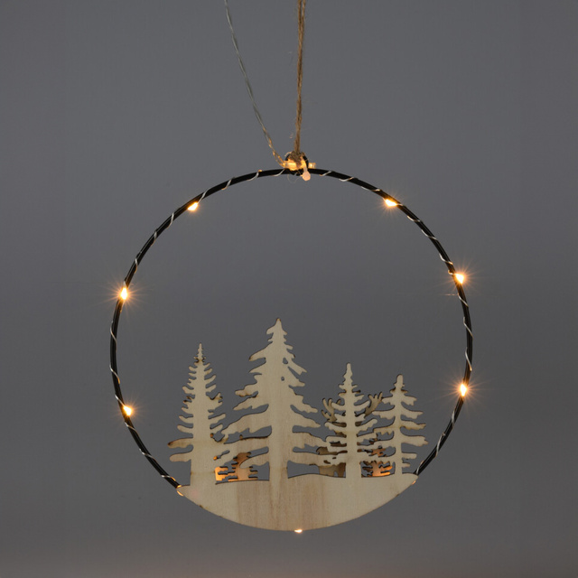 Decorațiune de Crăciun cu LED pentru suspendare, Ø 20 cm