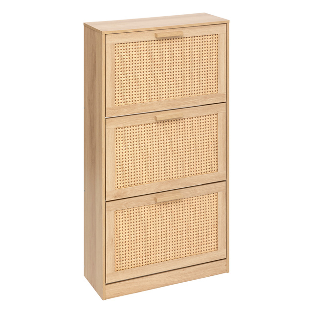 Dulap pentru pantofi îngust și înalt CANE, împletitură vieneză, 60 x 24 x 113 cm