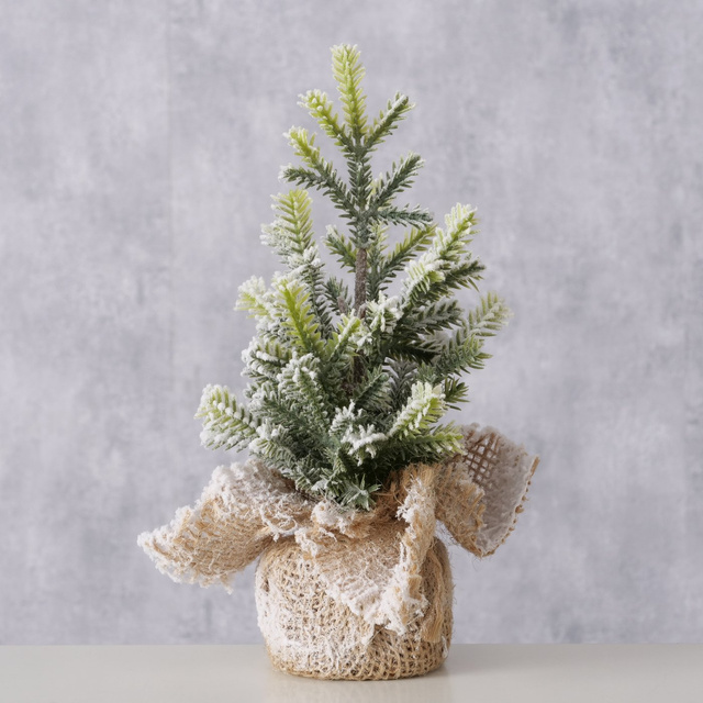 Brad artificial în ghiveci din iută TANNE, 22 cm