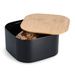 Cutie pentru paine, metalica cu capac din bambus, 26,5 cm